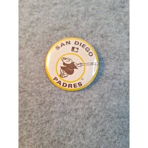 Rare Vintage 1970's MLB San Diego Padres 3.5" Baseball Pin Button